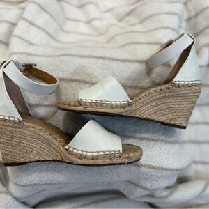 Elegant White Espadrille Wedge Sandals